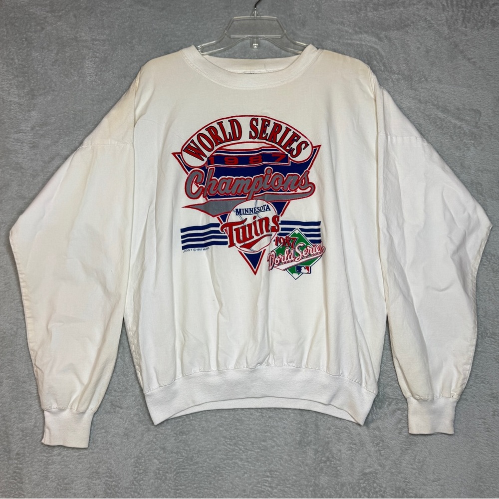 Vintage 1987 Minnesota Twins World Series Champions Sweatshirt Sz L/XL Logo 7